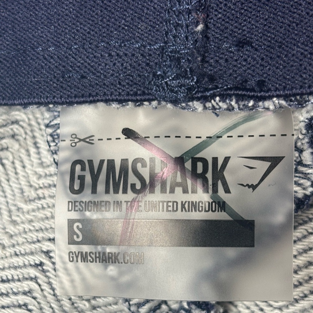 GYMSHARK Women’s Heather Dual Band Herringbone Knit Shorts- Navy/ Size Small - Picture 4 of 4